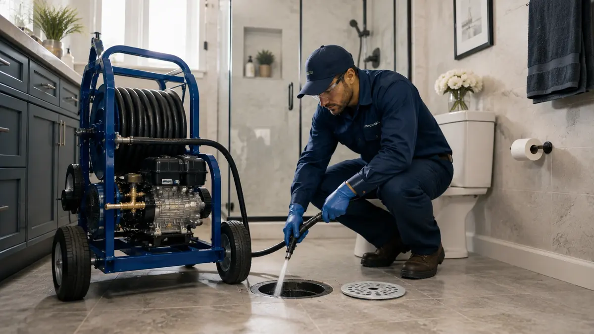 Bathroom Drain Hydro Jetting in Shafter