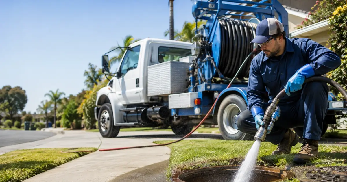 Hydro jet sewer cleaning Shafter