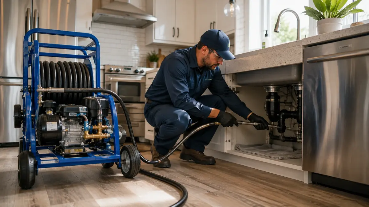 Kitchen Drain Hydro Jetting in Shafter