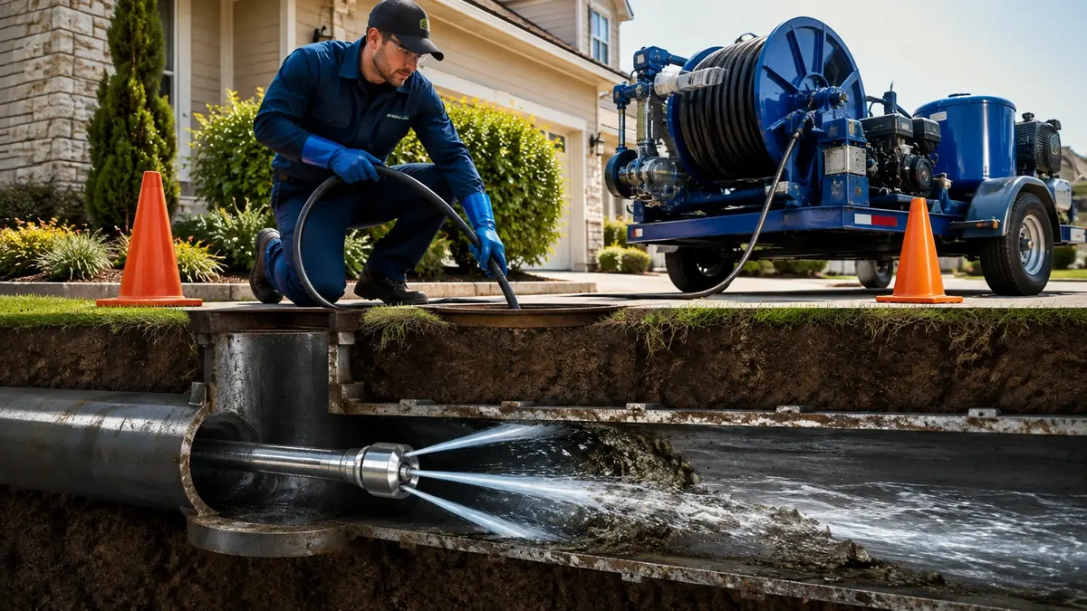 Main Sewer Line Hydro Jet Cleaning in Shafter