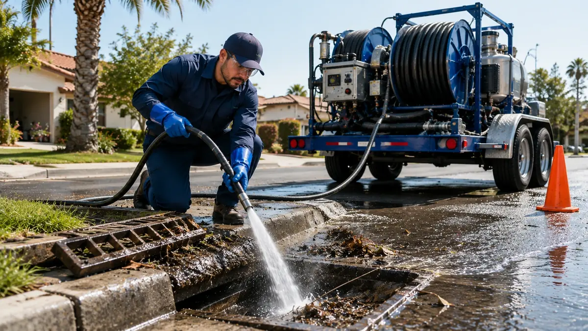 Storm Drain Hydro Jet Cleaning in Shafter